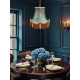 Paisley Jacquard Aqua Blue and Cream Lampshade