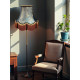 Paisley Jacquard Aqua Blue and Black Lampshade