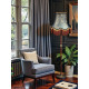 Paisley Jacquard Aqua Blue and Black Lampshade