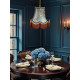 Paisley Jacquard Aqua Blue and Black Lampshade