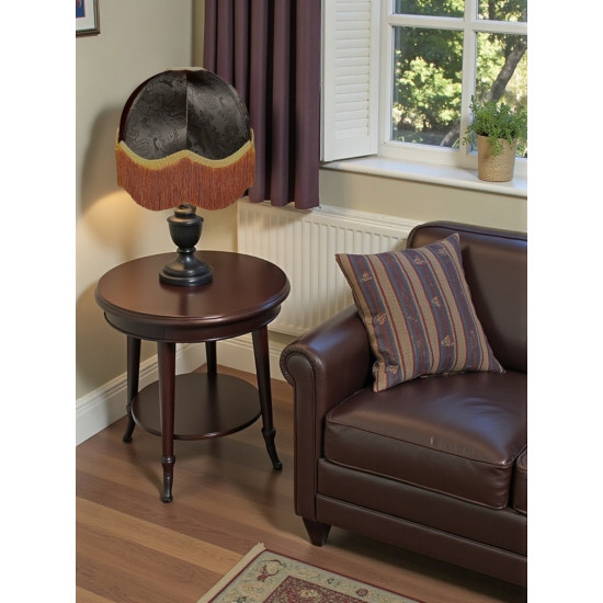 Paisley Jacquard Black and Gold Dome Lampshade