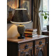 Paisley Jacquard Black and Cream Fabric Tapered Empire Lampshade