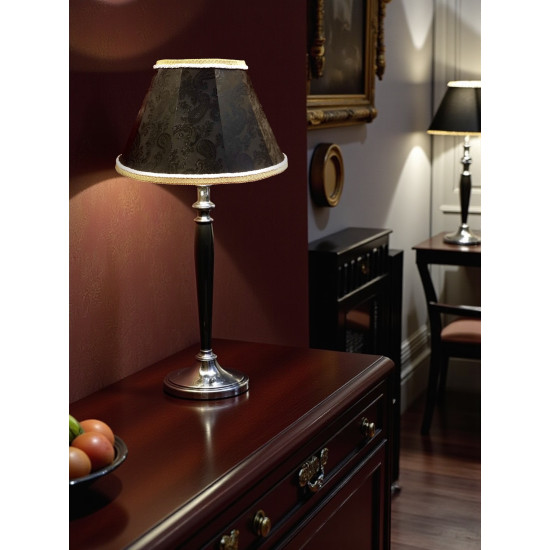 Paisley Jacquard Black and Cream Fabric Tapered Empire Lampshade