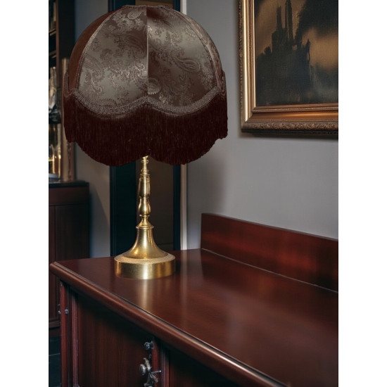 Paisley Jacquard Black Dome Fabric Lampshade