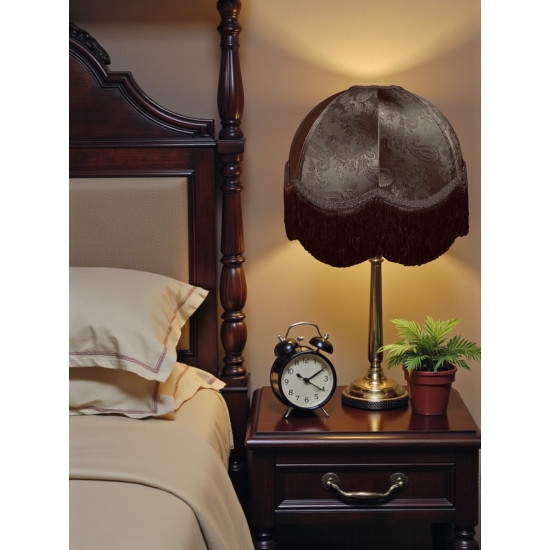 Paisley Jacquard Black Dome Fabric Lampshade