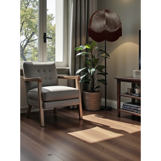 Paisley Jacquard Black Dome Fabric Lampshade
