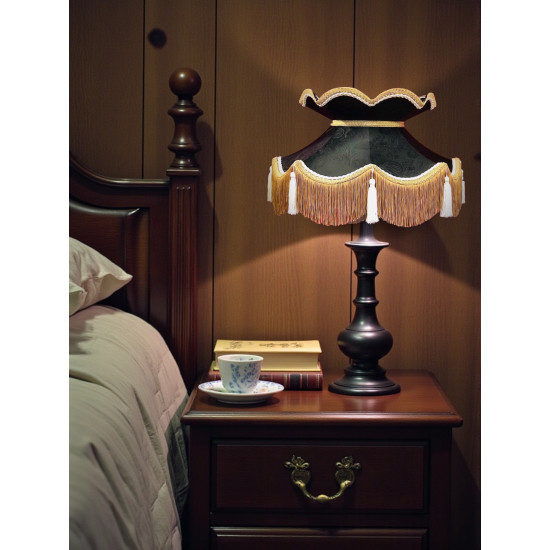 Paisley Jacquard Black and Gold Victorian Lampshade