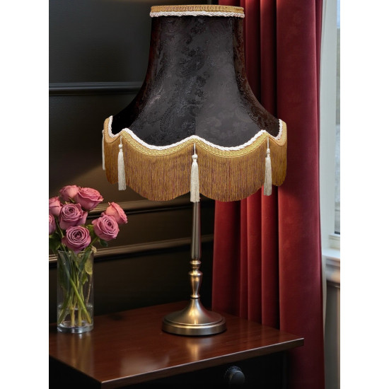 Paisley Jacquard Black and Gold Lampshade