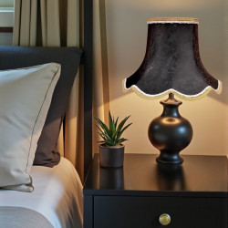 Paisley Jacquard Black and Gold Modern Lampshade