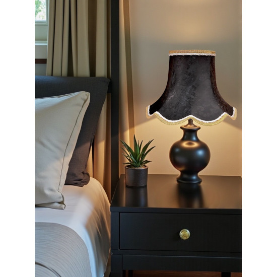 Paisley Jacquard Black and Gold Modern Lampshade