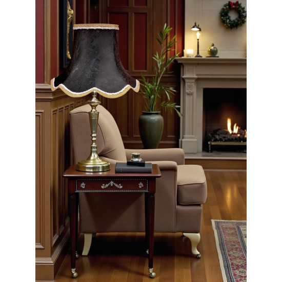 Paisley Jacquard Black and Gold Modern Lampshade