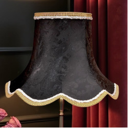 Paisley Jacquard Black and Gold Modern Lampshade