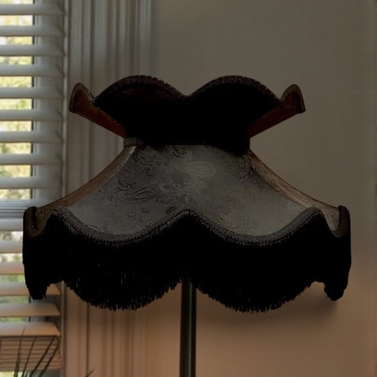 Paisley Jacquard Black Victorian Lampshade