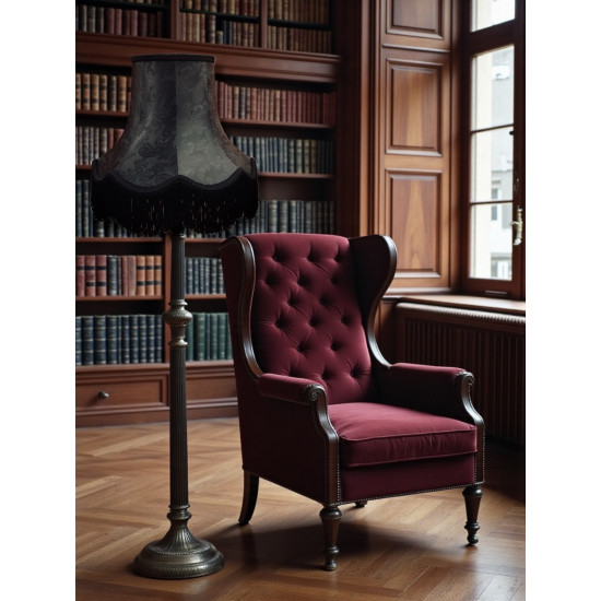 Paisley Jacquard Black Lampshade