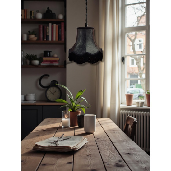 Paisley Jacquard Black Lampshade
