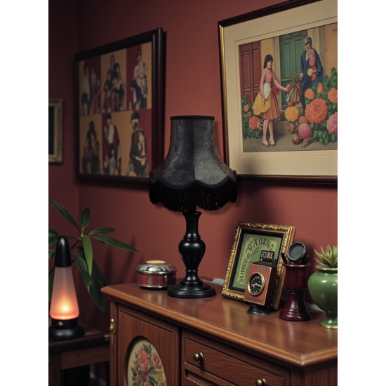 Paisley Jacquard Black Lampshade