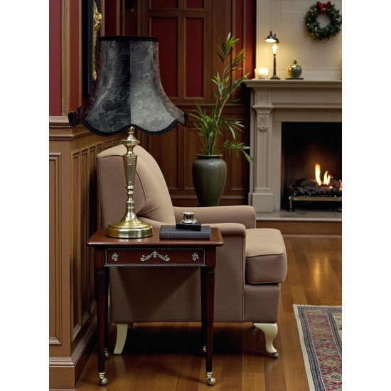 Paisley Jacquard Black Modern Lampshade
