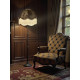 Paisley Jacquard Dark Bronze and Cream Dome Lampshade
