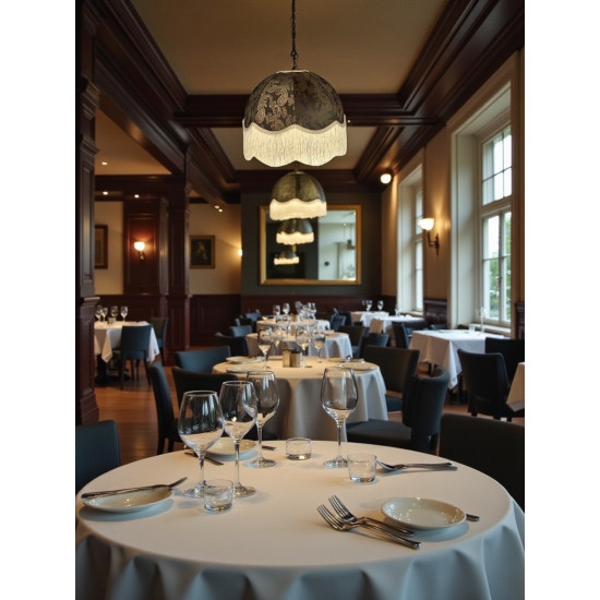 Paisley Jacquard Dark Bronze and Cream Dome Lampshade