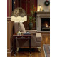 Paisley Jacquard Dark Bronze and Cream Dome Lampshade