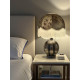 Paisley Jacquard Dark Bronze and Cream Dome Lampshade