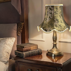 Paisley Jacquard Dark Bronze and Cream Modern Lampshade