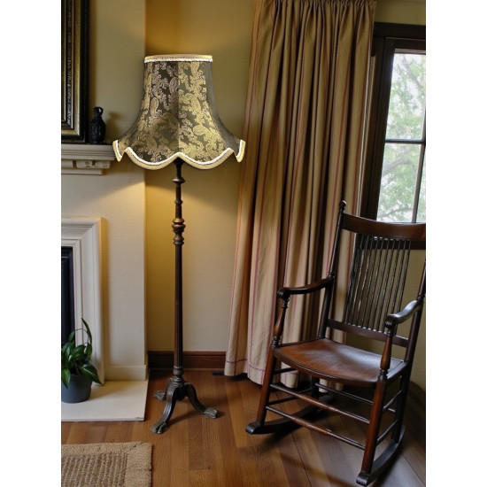 Paisley Jacquard Dark Bronze and Cream Modern Lampshade