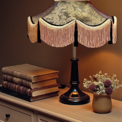 Paisley Jacquard Dark Bronze and Black Victorian Lampshade