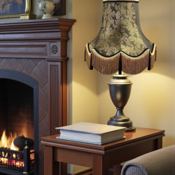 Paisley Jacquard Dark Bronze and Black Lampshade