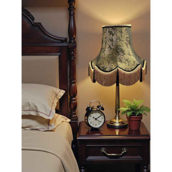 Paisley Jacquard Dark Bronze and Black Lampshade