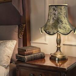 Paisley Jacquard Dark Bronze and Black Modern Lampshade