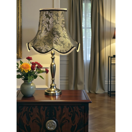 Paisley Jacquard Dark Bronze and Black Modern Lampshade