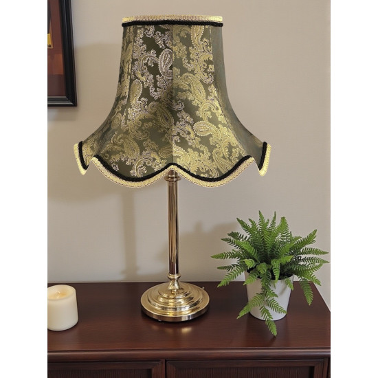 Paisley Jacquard Dark Bronze and Black Modern Lampshade