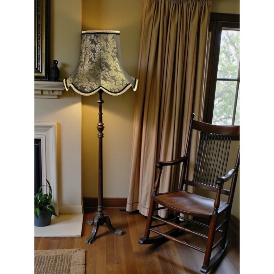 Paisley Jacquard Dark Bronze and Black Modern Lampshade