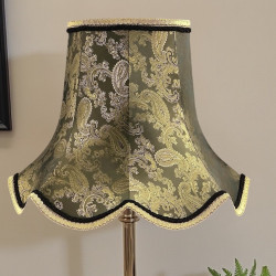 Paisley Jacquard Dark Bronze and Black Modern Lampshade