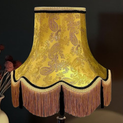 Paisley Jacquard Gold and Black Lampshade