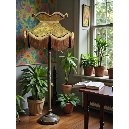 Paisley Jacquard Gold and Black Victorian Lampshade