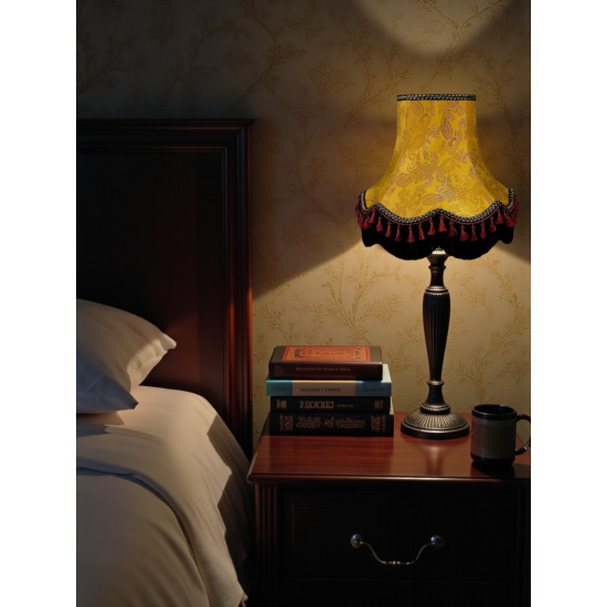 Paisley Jacquard Gold and Burgundy Lampshade