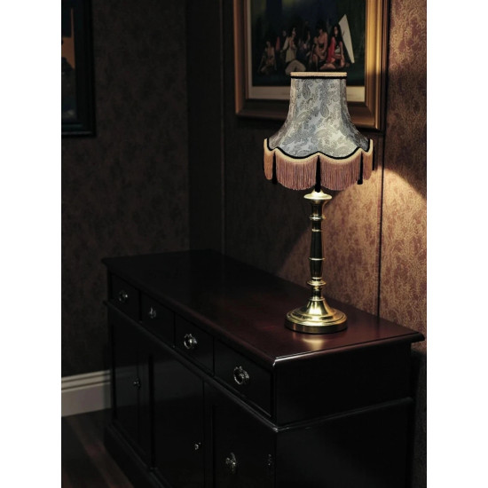 Paisley Jacquard Grey and Black Lampshade