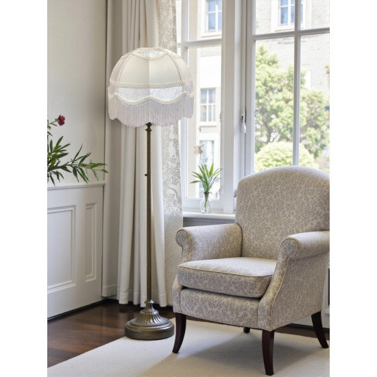 Paisley Jacquard Ivory Cream Panelled Lampshade