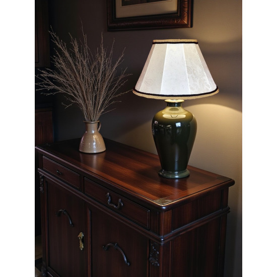 Paisley Jacquard Ivory Black Fabric Tapered Empire Lampshade