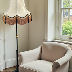 Paisley Jacquard Ivory and Black Lampshade