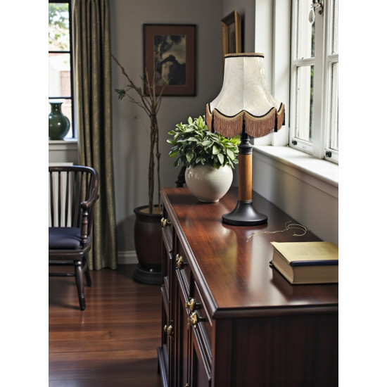 Paisley Jacquard Ivory and Black Lampshade