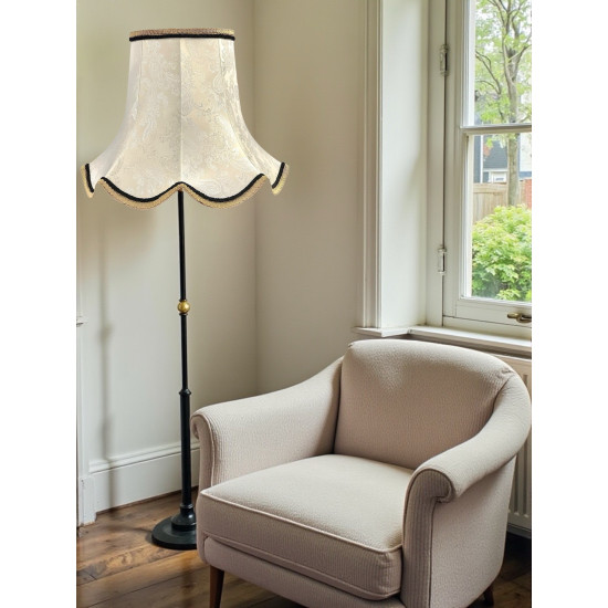 Paisley Jacquard Ivory and Black Modern Lampshade