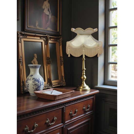 Paisley Jacquard Ivory Victorian Lampshade