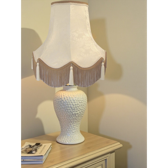Paisley Jacquard Ivory Fabric Lampshade