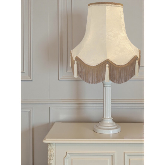 Paisley Jacquard Ivory Fabric Lampshade