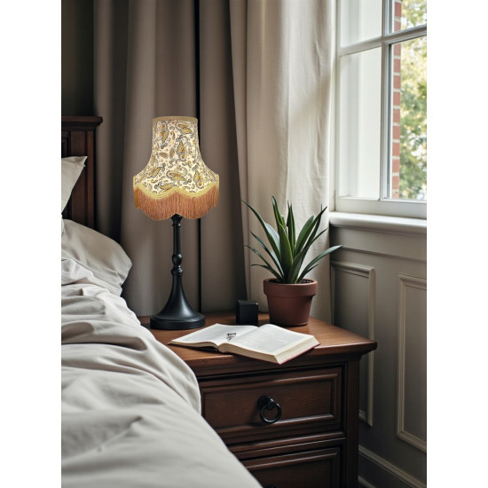 Paisley Print Beige and Gold Lampshade