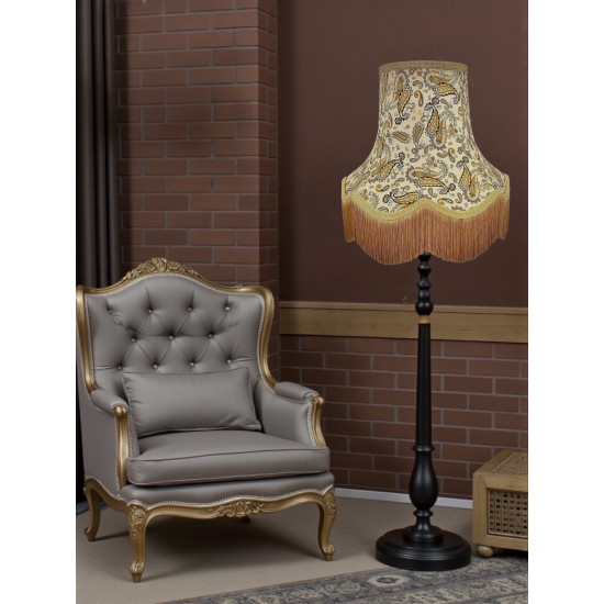 Paisley Print Beige and Gold Lampshade