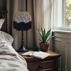 Paisley Print Black Dome Lampshade